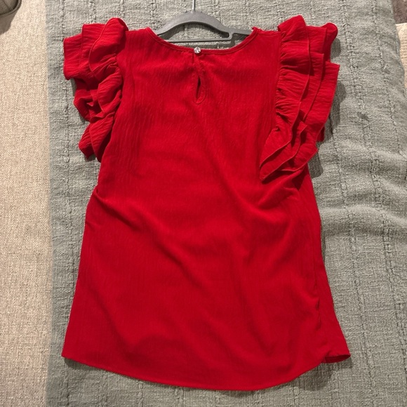 Red Ruffled Kids Top - Picture 2 of 3